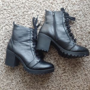 Big Buddha Black Combat Boots